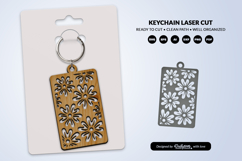 Flowers Keychain Laser Cut SVG Product Image 1