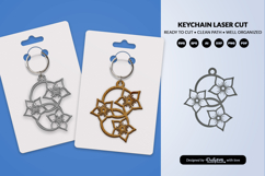 Flowers Keychain Laser Cut SVG Product Image 2