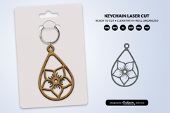 Flowers Keychain Laser Cut SVG Product Image 4