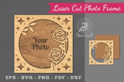 Flowers Laser Cut Photo Frame Product Image 1