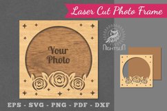 Flowers Laser Cut Photo Frame Product Image 1