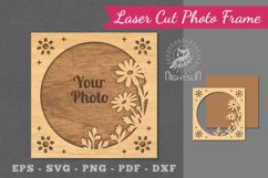 Flowers Laser Cut Photo Frame Product Image 1