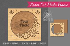 Flowers Laser Cut Photo Frame Product Image 1