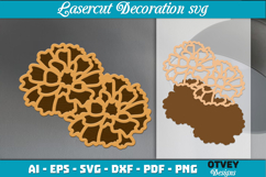 Flowers Lasercut Decoration SVG Product Image 1