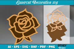 Flowers Lasercut Decoration SVG Product Image 1