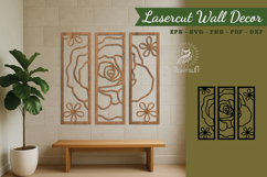 Flowers Lasercut Wall Decor SVG Product Image 1