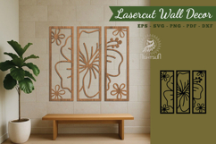 Flowers Lasercut Wall Decor SVG Product Image 1