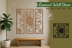 Flowers Lasercut Wall Decor SVG Product Image 1
