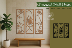 Flowers Lasercut Wall Decor SVG Product Image 1