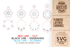 Floral Earrings svg, Earrings svg, Boho Earrings svg Product Image 3