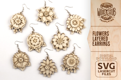Floral Earrings svg, Earrings svg, Boho Earrings svg Product Image 4