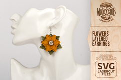 Floral Earrings svg, Earrings svg, Boho Earrings svg Product Image 5