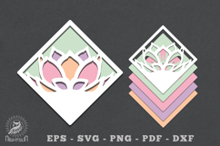 Flowers Layered Papercut SVG Product Image 1
