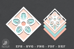 Flowers Layered Papercut SVG Product Image 1