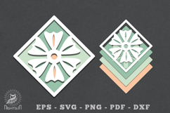 Flowers Layered Papercut SVG Product Image 1