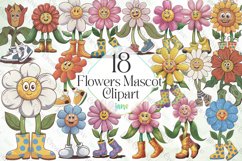 Flowers Mascot Sublimation Clipart Product Image 1