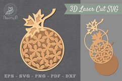 Flowers Melon Lasercut Decoration SVG Product Image 1