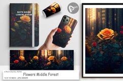 Digital Paper Flowers Middle Forest Product Image 1