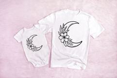 Flowers Moon Wreath Flower Graphic Clipart PNG Product Image 3