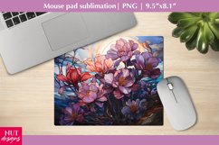 Floral mousepad sublimation, Big Flowers mouse pad PNG Product Image 1
