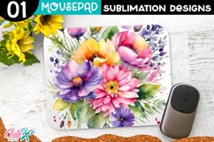 Flowers Mouse pad Sublimation Design PNG