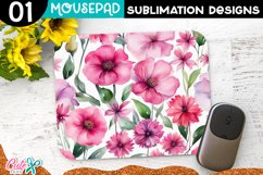 Flowers Mouse pad Sublimation Design PNG