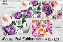 Flowers Mouse Pad. Flowers Mouse Pad Sublimation Product Image 1