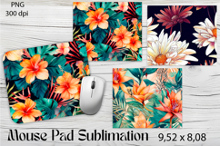 Flowers Mouse Pad. Flowers Mouse Pad Sublimation Product Image 1
