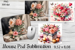 Flowers Mouse Pad. Flowers Mouse Pad Sublimation Product Image 1