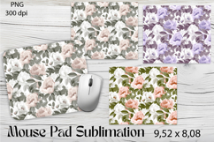 Flowers Mouse Pad. Flowers Mouse Pad Sublimation Product Image 1