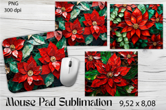 Flowers Mouse Pad. Flowers Mouse Pad Sublimation Product Image 1