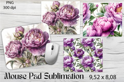 Flowers Mouse Pad. Flowers Mouse Pad Sublimation Product Image 1