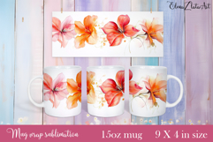 Flowers Mug Sublimation, wild flowers Design Mug Product Image 1