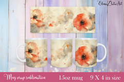 Flowers Mug Sublimation, wild flowers Design Mug Product Image 1
