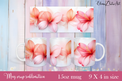 Flowers Mug Sublimation, wild flowers Design Mug Product Image 1