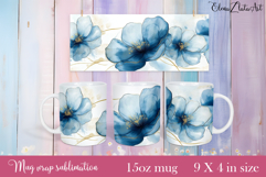 Flowers Mug Sublimation, wild flowers Design Mug Product Image 1
