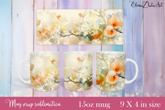 Flowers Mug Sublimation, wild flowers Design Mug Product Image 1