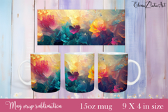 Flowers Mug Sublimation, wild flowers Design Mug Product Image 1