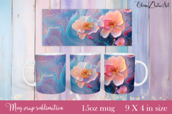 Flowers Mug Sublimation, wild flowers Design Mug Product Image 1