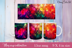 Flowers Mug Sublimation, wild flowers Design Mug Product Image 1