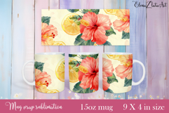 Flowers Mug Sublimation, wild flowers Design Mug Product Image 1