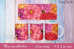 Flowers Mug Sublimation, wild flowers Design Mug Product Image 1
