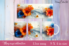 Flowers Mug Sublimation, wild flowers Design Mug Product Image 1