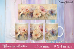 Flowers Mug Sublimation, wild flowers Design Mug Product Image 1