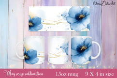 Flowers Mug Sublimation, wild flowers Design Mug Product Image 1