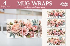 flowers mug wrap sublimation
