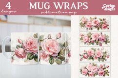 flowers mug wrap sublimation