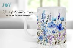 WILDFLOWERS COFFEE MUG WRAP SUBLIMATION DESIGN Product Image 1