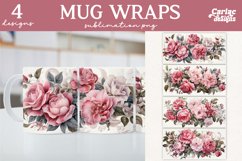 flowers mug wrap sublimation