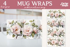 flowers mug wrap sublimation